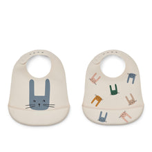 Afbeelding in Gallery-weergave laden, Liewood, Tilda silicone slabbetjes (2) - bunny sandy