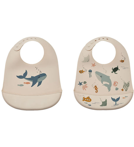 Liewood, Tilda silicone slabbetjes (2) - sea creatures
