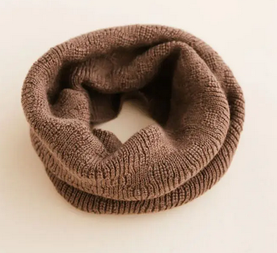 Hvid, tube scarf Gigi - moccha
