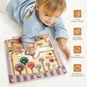 Topbright, magnetisch doolhof - unicorn fantasy maze