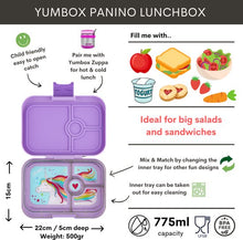Afbeelding in Gallery-weergave laden, Yumbox, lunchbox panino 4 vakken - purple unicorn