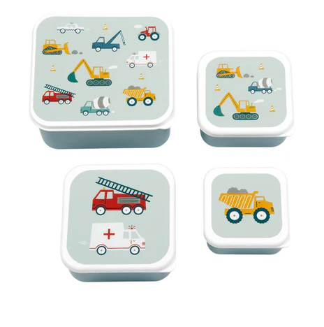 ALLC, lunchbox & snack set - vehicles