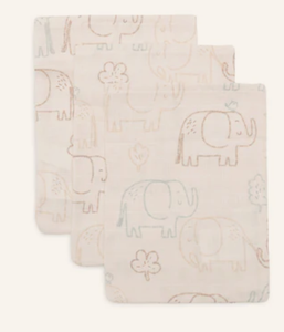 Jollein, tetra washandjes - elephant tales