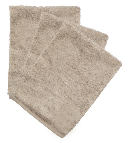 Timboo, set van 3 washandjes - feather grey