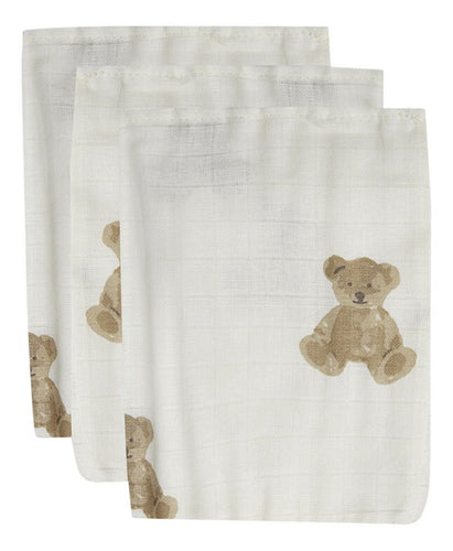 Jollein, tetra washandjes - teddy bear