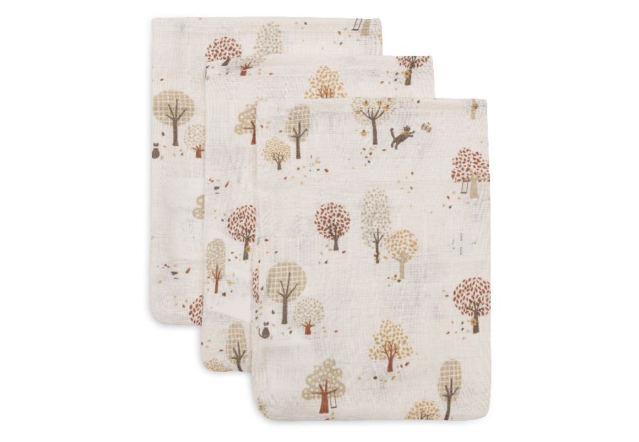 Jollein, tetra washandjes - tiny park