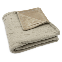 Afbeelding in Gallery-weergave laden, Jollein, dekentje - waves olive green velvet