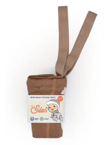 Silly Silas, WOOLY maillot zonder voetjes - cappuccino brown