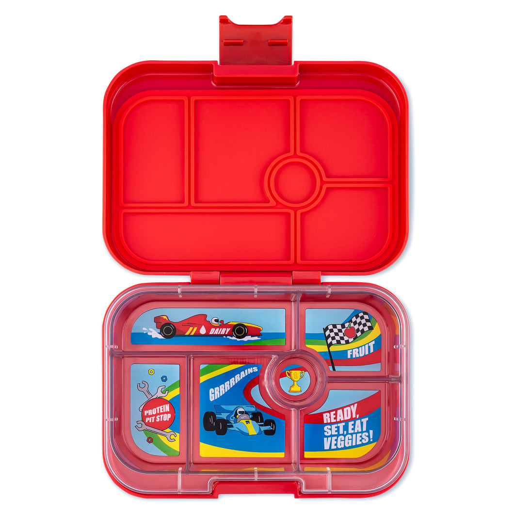Yumbox, lunchbox original 6 vakken - roar red race cars