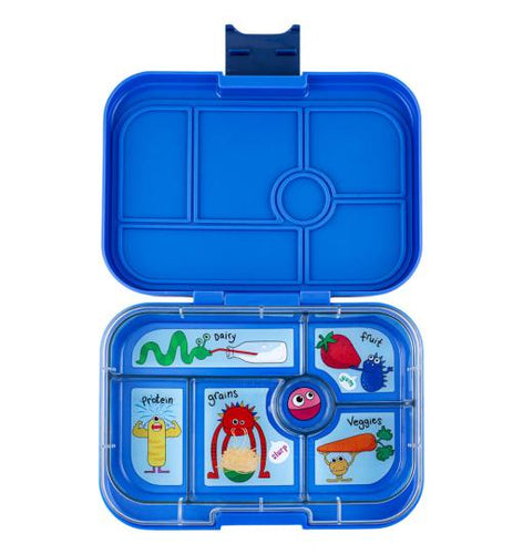 Yumbox, lunchbox original 6 vakken - surf blue funny monsters