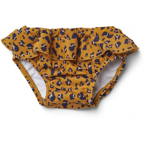 Liewood, babygirl swimpants - elise mini leopard mustard / SWIM AWAY