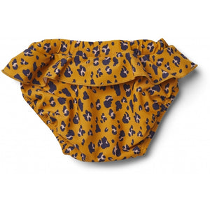 Liewood, babygirl swimpants - elise mini leopard mustard / SWIM AWAY