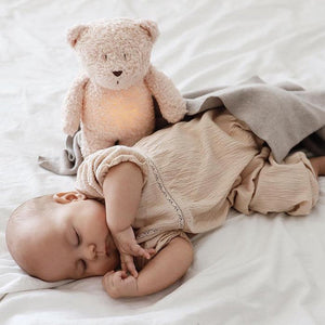 Moonie, knuffelbeer light & sound - rose