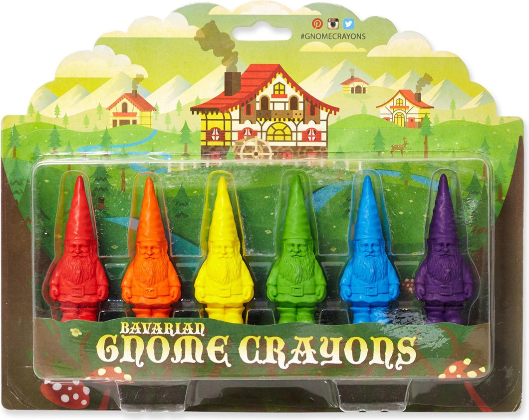 Gnome Crayon, set van 6 kabouter waskrijtjes