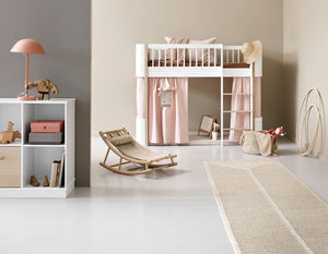 Oliver Furniture - gordijn voor Low loft bed Wood - rose