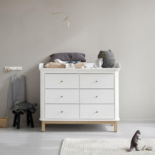 Afbeelding in Gallery-weergave laden, Oliver Furniture - commode met 6 lades Wood oak + large changing unit
