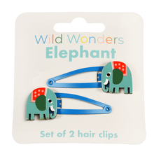 Afbeelding in Gallery-weergave laden, Rex, set haarclips - wild wonders elephant