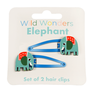 Rex, set haarclips - wild wonders elephant