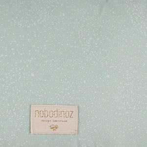Nobodinoz, ledikant donsovertrek - white bubble/aqua
