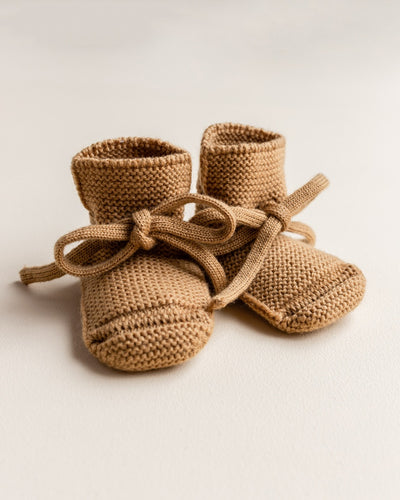 Hvid, booties - ochre
