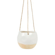 Afbeelding in Gallery-weergave laden, Planters, hang bloempotje - white dip glaze