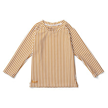 Afbeelding in Gallery-weergave laden, Liewood, UV swim shirt Noah - seersucker mustard stripe / SWIM AWAY