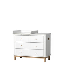 Afbeelding in Gallery-weergave laden, Oliver Furniture - commode met 6 lades Wood oak + small changing unit