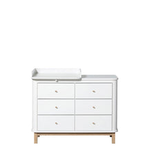Afbeelding in Gallery-weergave laden, Oliver Furniture - commode met 6 lades Wood oak + small changing unit