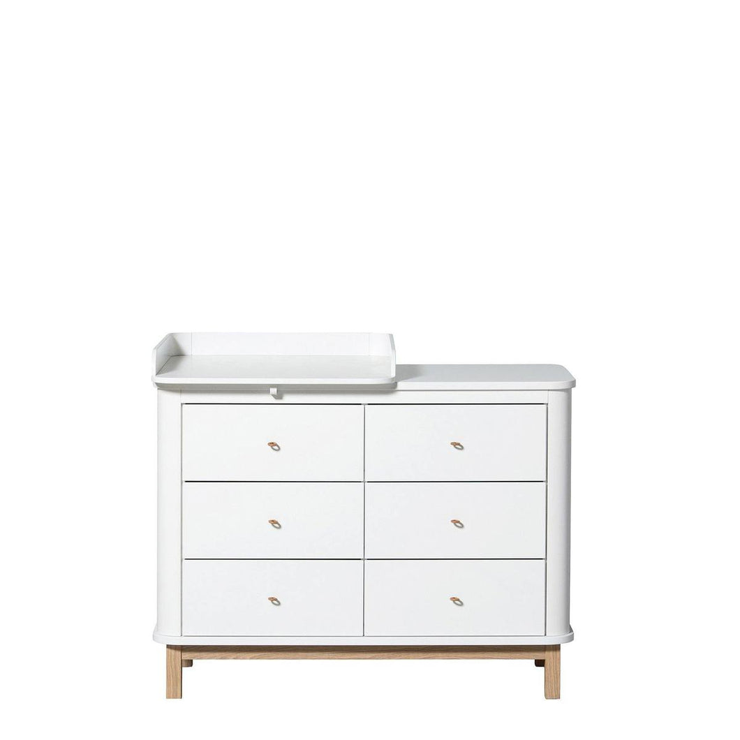 Oliver Furniture - commode met 6 lades Wood oak + small changing unit