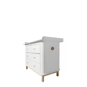 Oliver Furniture - commode met 6 lades Wood oak + large changing unit