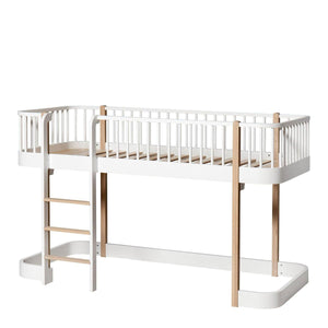 Oliver Furniture - Low loft bed Wood+ oak