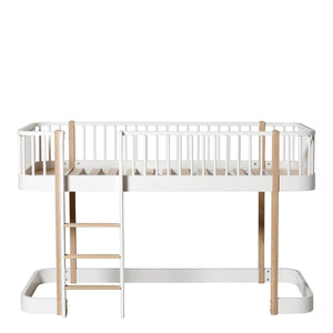 Oliver Furniture - Low loft bed Wood+ oak