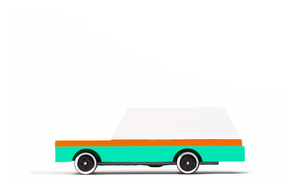 Candylab, houten auto -  teal wagon