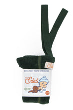 Afbeelding in Gallery-weergave laden, Silly Silas, teddy maillot met voetjes - dark forest green