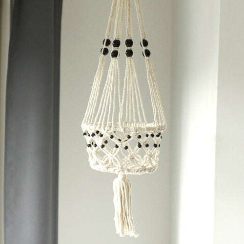 Pura Bali, macramé plantenhanger - beads