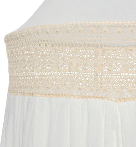 Vintage klamboe, boho lace ivory