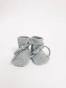 Hvid, booties - grey