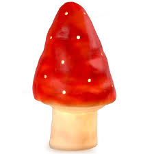 Nachtlamp, rode paddestoel