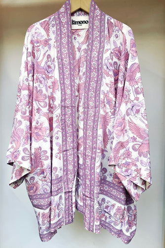 Kimono Lounge, korte kimono - ciconia vanilla
