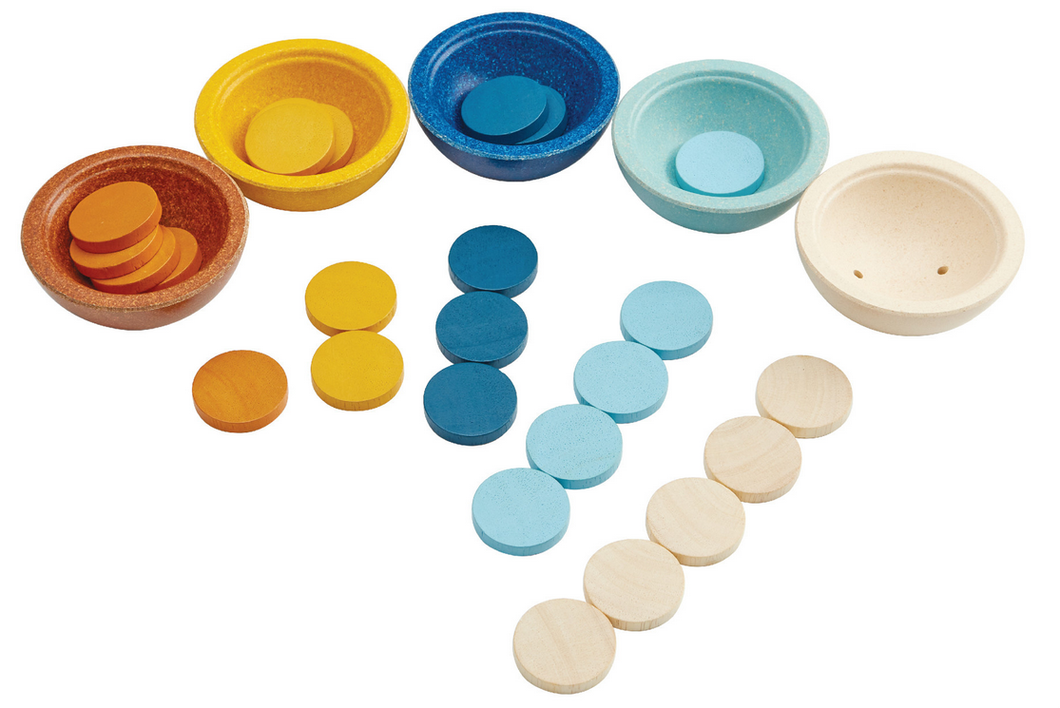 Plan Toys, sort & count cups - orchard