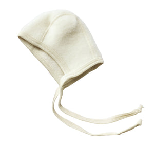 Engel Natur, wol-fleece bonnet - natural