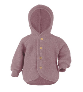 Engel Natur, wol-fleece jasje - rosewood mélange