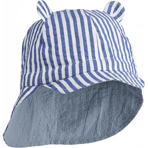 Liewood, Gorm zonnehoedje - surf blue/cream stripe / SWIM AWAY