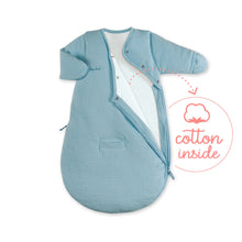Afbeelding in Gallery-weergave laden, Bemini, trappelzak pady tetra jersey - mineral blue 0/3m
