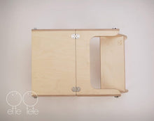 Afbeelding in Gallery-weergave laden, Ette Tete, Step&#39;n Sit helper tower/table - wooden &amp; silver clasps