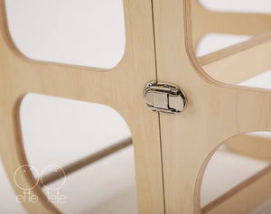 Ette Tete, Step'n Sit helper tower/table - wooden & silver clasps