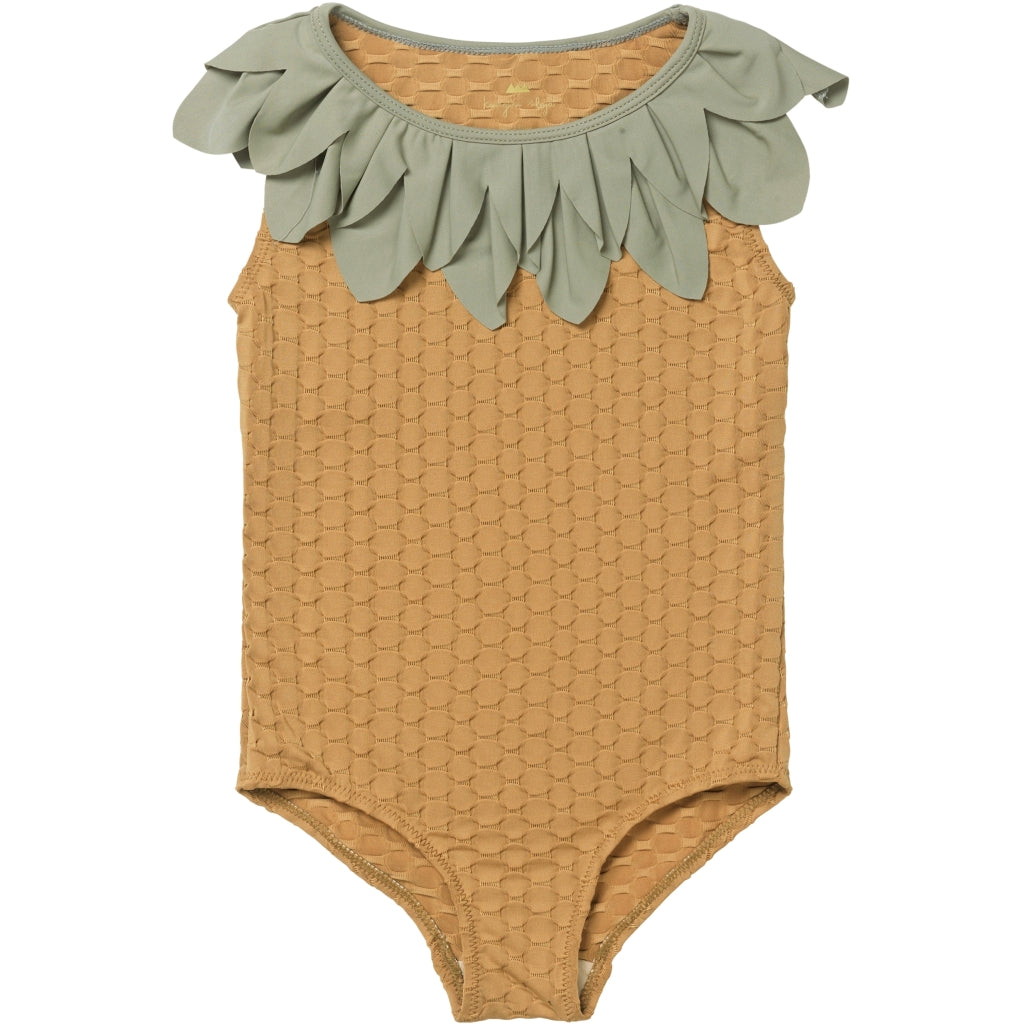 Konges Sløjd, pineapple swim suit - bone brown