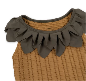 Konges Sløjd, pineapple swim suit - bone brown / SALE