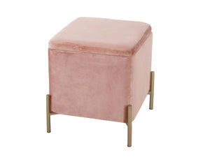 LM, velvet storage poof - faded pink