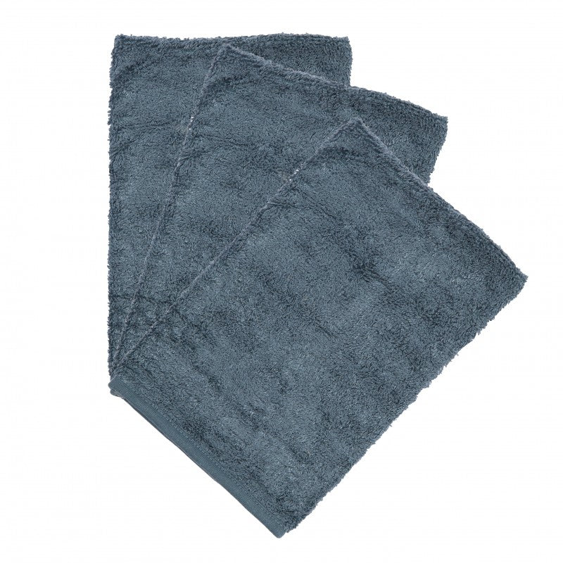 Timboo, set van 3 washandjes - marin